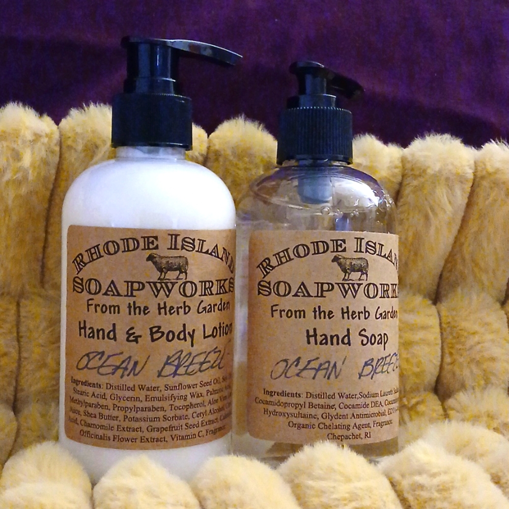 NWT, Rhode Island Soapworks, Ocean Breeze scented Soap $ Lotion set